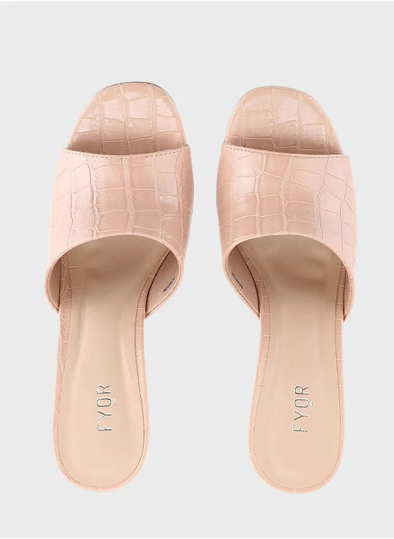 FYOR One Strap Mid Heel Sandals