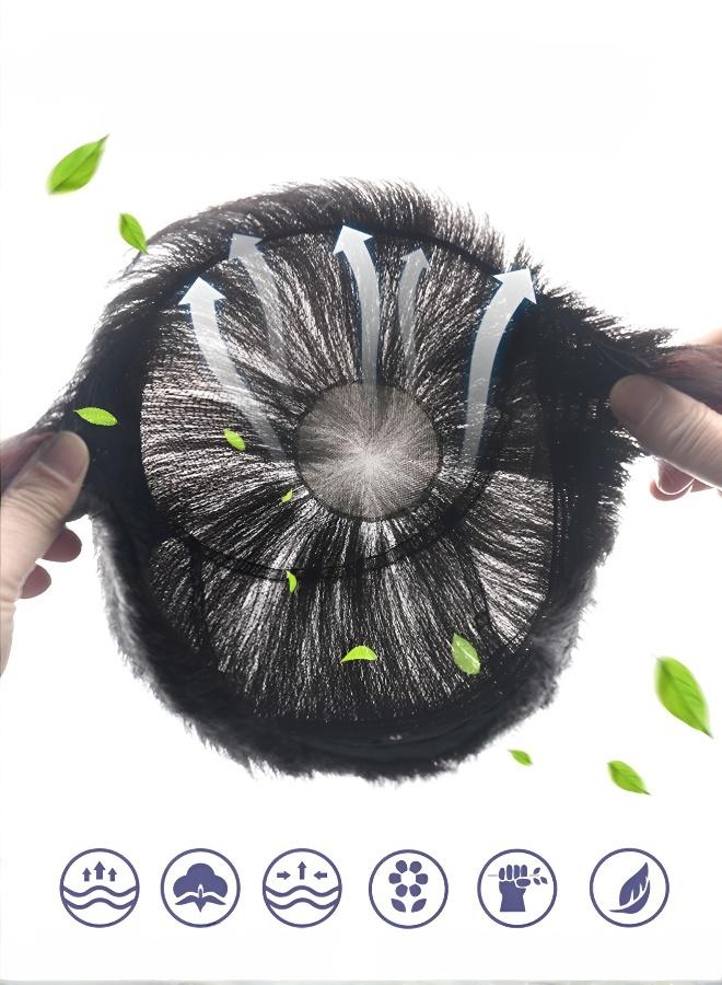 [Suitable for All Ages] Short Natural Black Men's Wig - Image 2