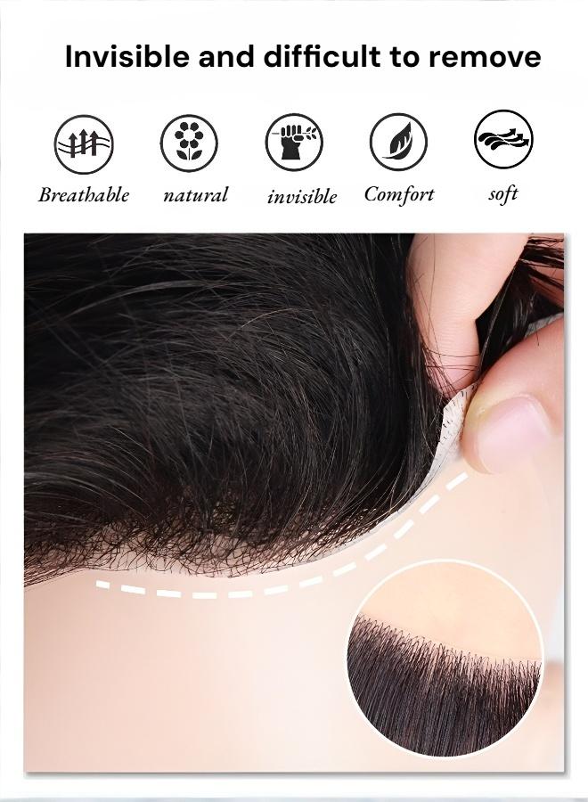 [Suitable for All Ages] Short Natural Black Men's Wig - Image 4