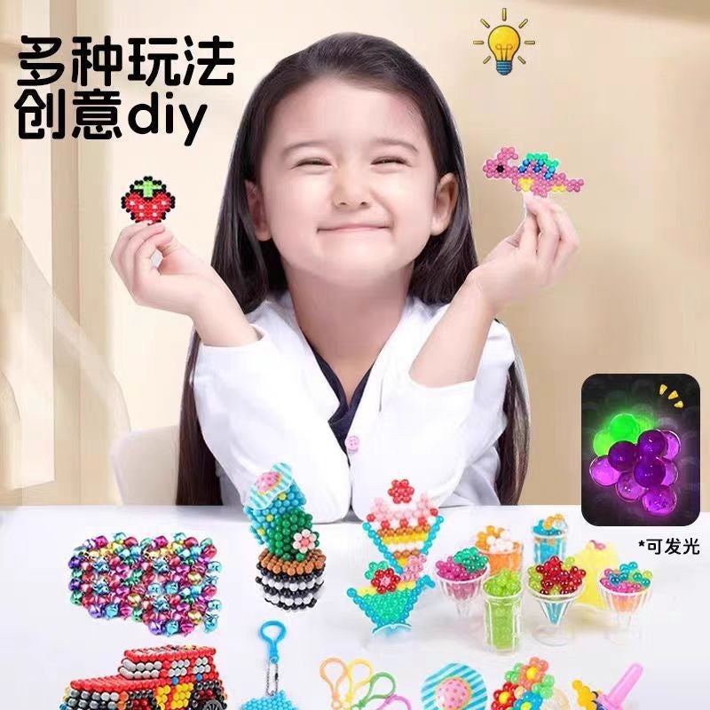 Luminous Water Mist Magic Beads Children'S Luminous Peas Puzzle Diy Handmade Material Water Soluble Beads Educational Toys - Image 5