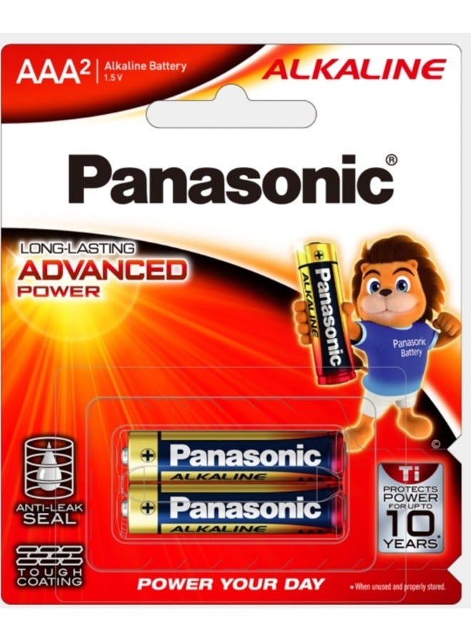Panasonic Panasonic ALKALINE AAA-Type Battery/Blister Pack of 2, RED - Image 1