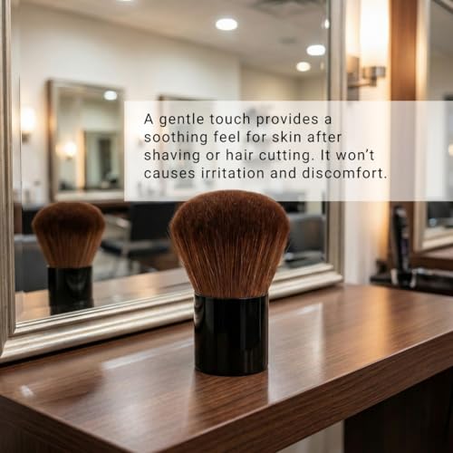 FOLELLO Professional Hairdressing Stylist Barber Brush for After Shave and Hair Cutting Cleaning, Face Neck Duster, Hair Sweep Brush for Salon, Soft Barber Face Cleaning Hairbrush - Image 5