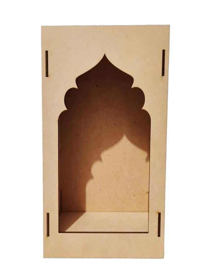 LET'S DIY Plain Jharokha Box MDF Cutout for DIY Art and Craft Projects | Wall Hanging Decorations, Festival Gift, Wedding Decor - Customizable Wooden Craft Piece - Image 2
