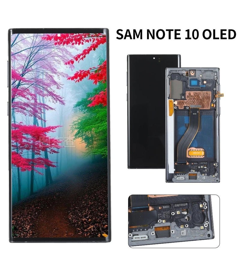 High Quality Replacement Inner Screen Compatible With SAM NOTE 10 N970 (S) FULL WITH FRAME OLED - Generic - Image 2