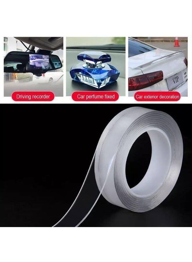 شريط لاصق سيليكون دبل فيس متعدد الاستخدام – طول 5 متر – قطعتين – تثبيت قوي بدون حفر M - Image 3