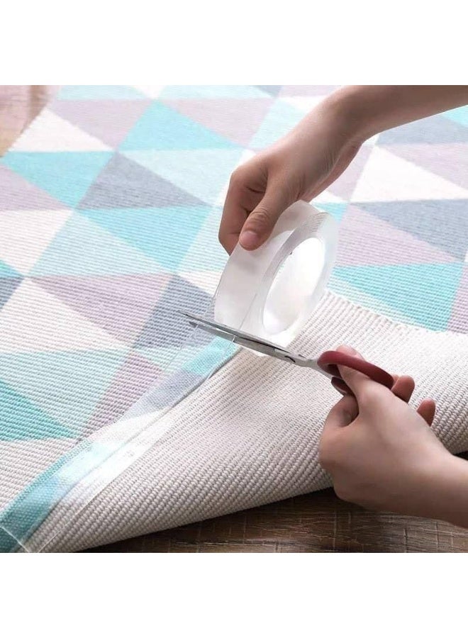 شريط لاصق سيليكون دبل فيس متعدد الاستخدام – طول 5 متر – قطعتين – تثبيت قوي بدون حفر M - Image 2