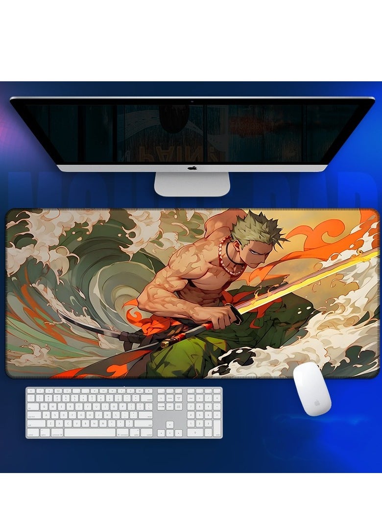 QZ - Anime One Piece Mouse Pad, Extended Large Gaming Mouse Pad, Non-Slip Rubber Base And Stitched Edge Desk Pad For Computer Home Office Work And Study - Image 1