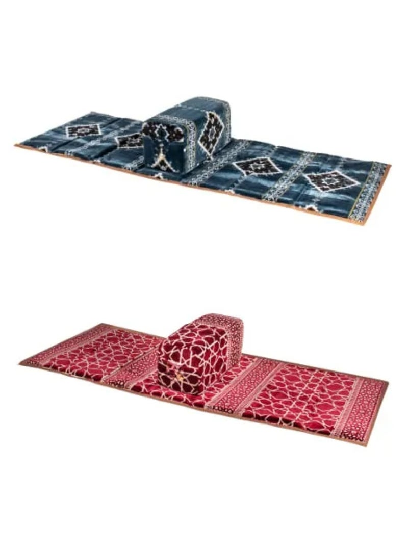 Luxury floor mat with a heritage-style cushion measuring 190*90 cm, ideal for travel, camping, and home use - Multi-colored - Image 3