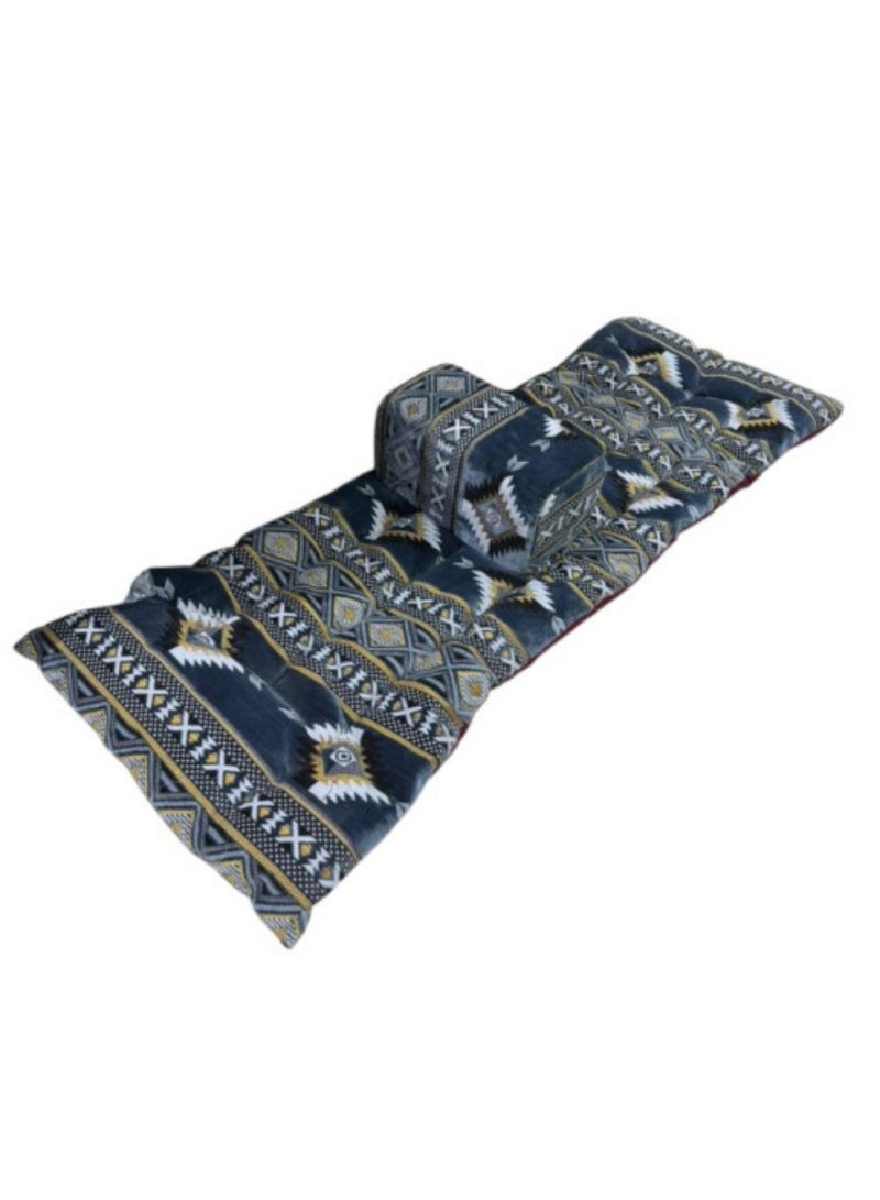 Luxury floor mat with a heritage-style cushion measuring 190*90 cm, ideal for travel, camping, and home use - Multi-colored - Image 2