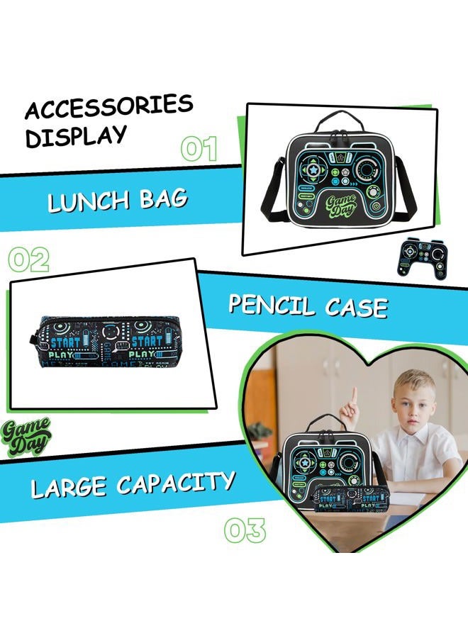 Meetbelify Backpacks for Boys School Backpacks for Elementary Students Ages 8-10 Kids Aesthetic Travel Backpack Laptop Bookbag with Lunch Box Pencil Case 3 in 1 Backpack Set for Boys - Image 5