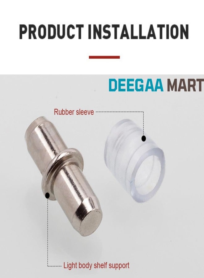 DEEGAA MART DEEGAAMART Shelf Support Pegs ,Shelf Holder Replacement Peg , 5mm Cabinet Shelf Pins, L Shaped Shelf Pins , Metal Adjustable Shelving Pegs , Straight Support Pins (70 Nos) - Image 5