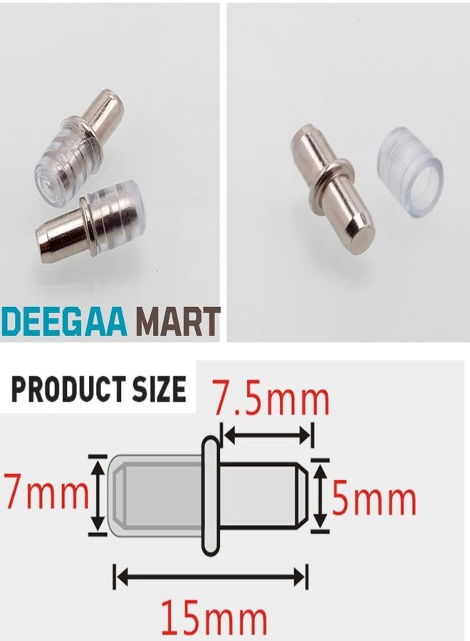 DEEGAA MART DEEGAAMART Shelf Support Pegs ,Shelf Holder Replacement Peg , 5mm Cabinet Shelf Pins, L Shaped Shelf Pins , Metal Adjustable Shelving Pegs , Straight Support Pins (70 Nos) - Image 3