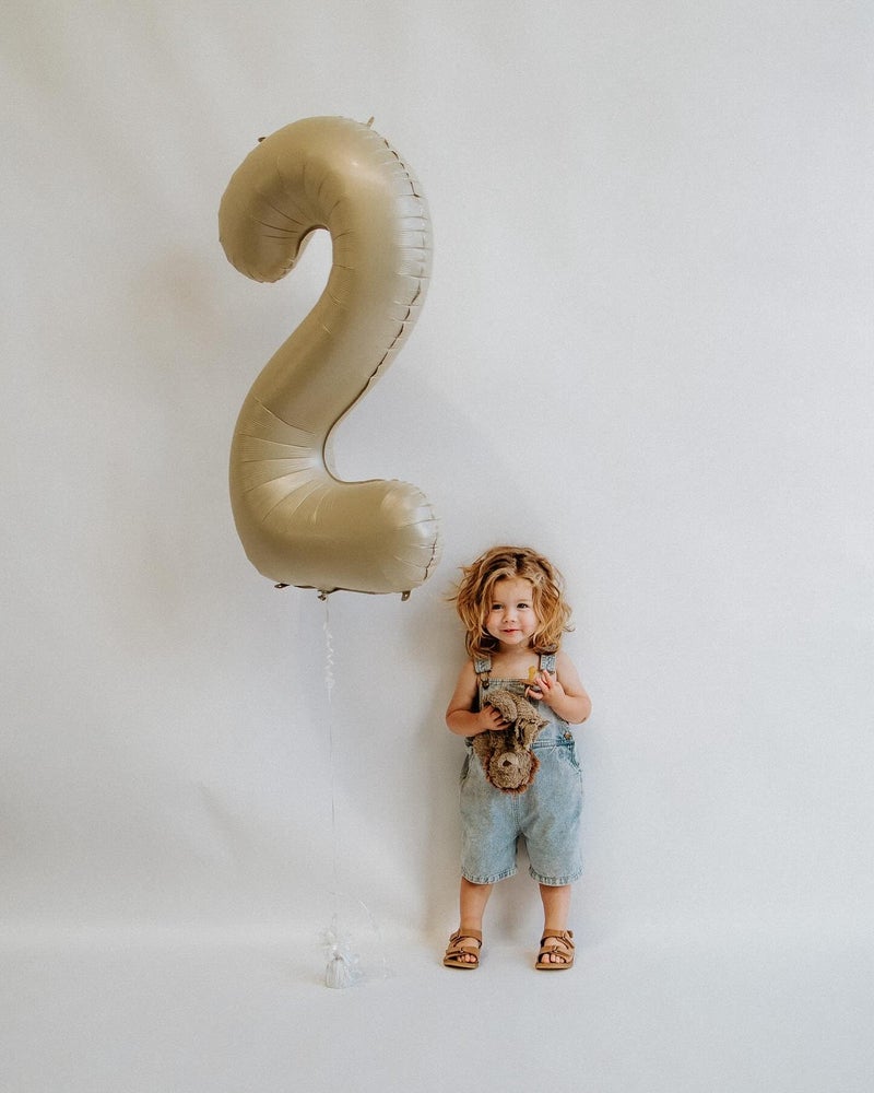 IWERP Cream 2 Balloon, Cream Number Balloons 40 Inch, 2nd Number Birthday Decorations, Second Two Birthday Party Supplies, Number 2 Balloon - Image 3