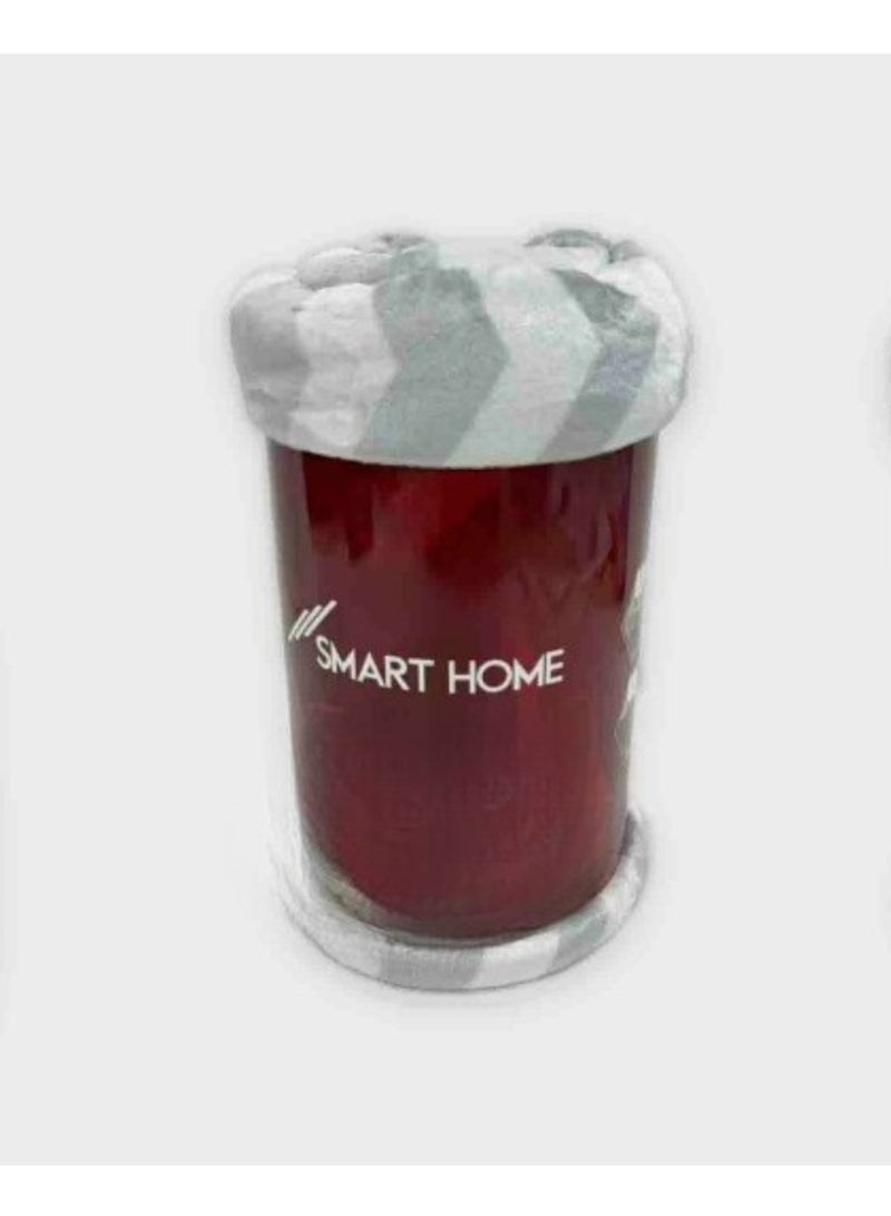 سمارت هوم بطانية نفرين فاخرة لجميع المواسم 220×200 سم وزن 1400 جرام – بطانية سرير ناعمة ودافئة – بطانية شتوية وصيفية خفيفة ومريحة لغرفة النوم والكنبة والقيلولة والسفر - Image 4