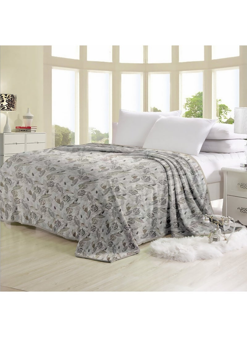 سمارت هوم بطانية نفرين فاخرة لجميع المواسم 220×200 سم وزن 1400 جرام – بطانية سرير ناعمة ودافئة – بطانية شتوية وصيفية خفيفة ومريحة لغرفة النوم والكنبة والقيلولة والسفر - Image 1