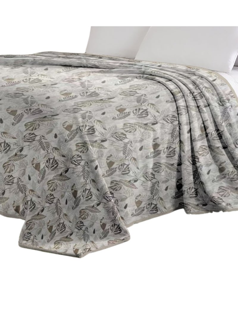 سمارت هوم بطانية نفرين فاخرة لجميع المواسم 220×200 سم وزن 1400 جرام – بطانية سرير ناعمة ودافئة – بطانية شتوية وصيفية خفيفة ومريحة لغرفة النوم والكنبة والقيلولة والسفر - Image 3