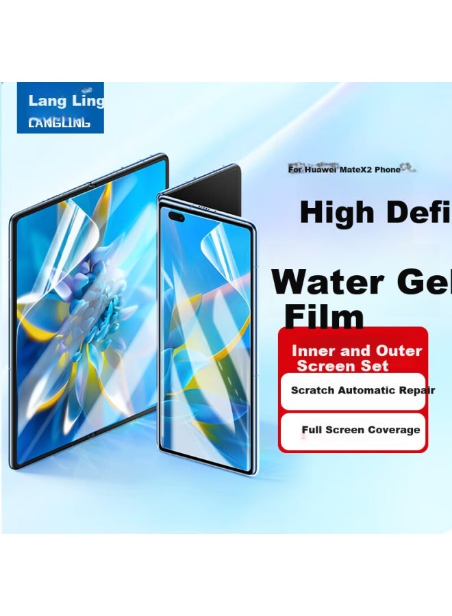 Langling For Huawei Mate X2, Hydrogel Film, Full Coverage For Inner And Outer Screens, Protective Film, Scratch-resistant, High-definition, Anti-fingerprint, Non-tempered Soft Film - Image 1