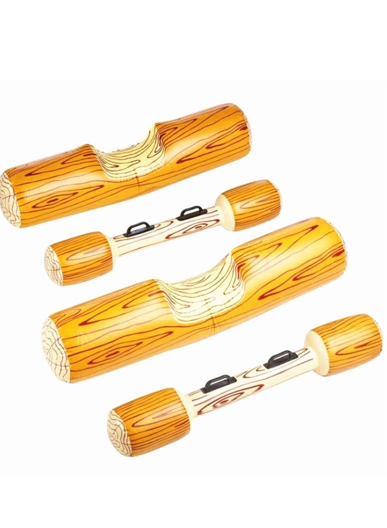 2 sets - inflatable PVC thickened water swimming paddles for pair-to-pair collision wooden swimming rings, swimming floats, impact rods, riding toys, inflatable logging boats  - Image 2