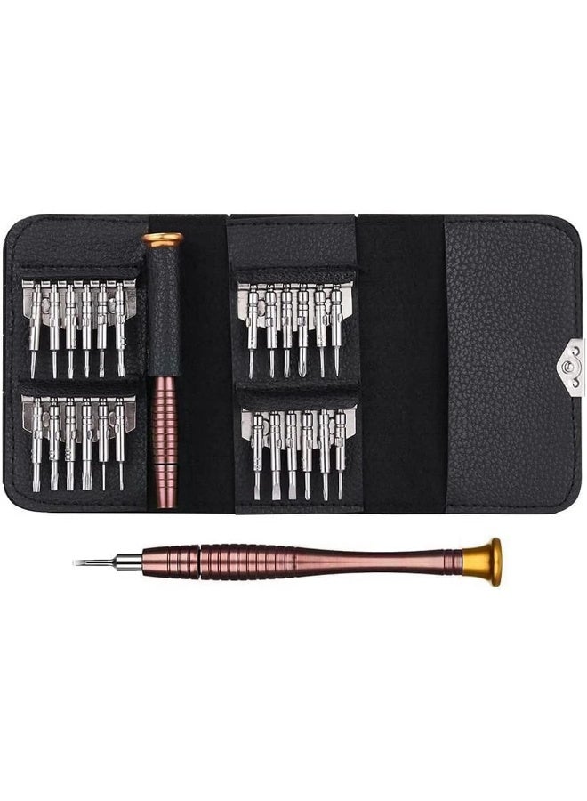 melfi Melfi 25 In 1 Mini Precision Screwdriver Kit Repair Tools - Interchangeable Mini Screwdrivers Set With Storage Case And Aluminum Alloy Handle For Mobile, Pc Laptop, Watch, Computers, Glasses Repair Etc  - Image 1
