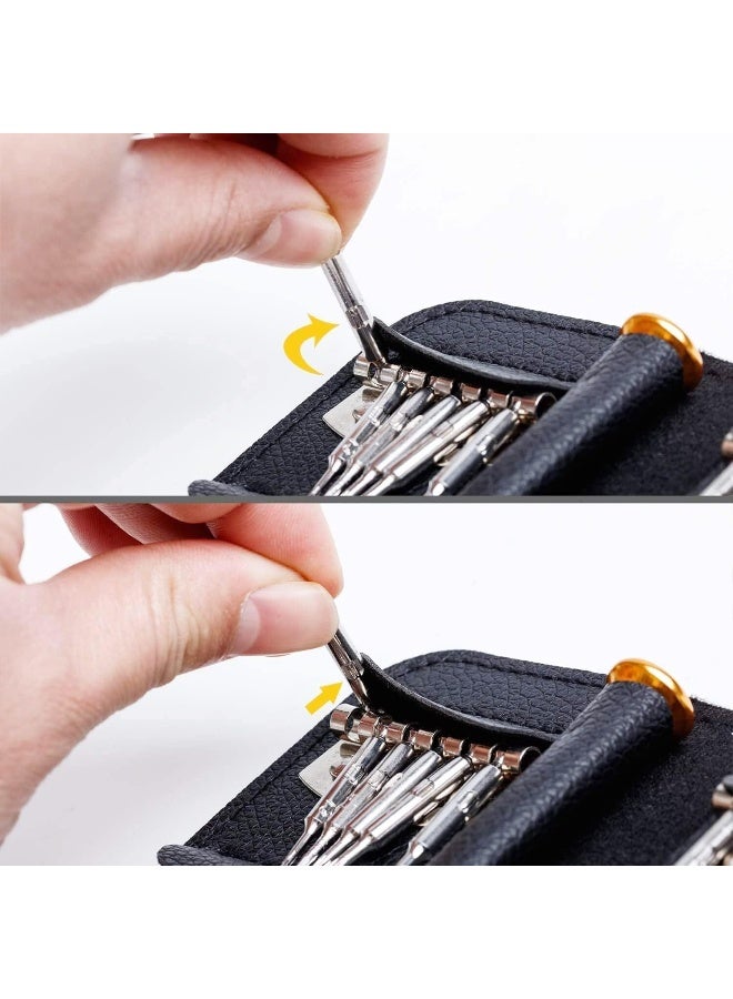 melfi Melfi 25 In 1 Mini Precision Screwdriver Kit Repair Tools - Interchangeable Mini Screwdrivers Set With Storage Case And Aluminum Alloy Handle For Mobile, Pc Laptop, Watch, Computers, Glasses Repair Etc  - Image 3