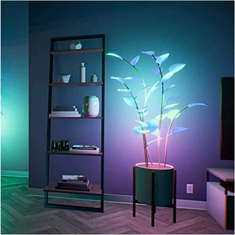 woobles Magical Glowing Potted Plant Houseplant, Magical LED Plant Light, Light up Artificial Plants Bonsai, Magical Houseplant with Colorful Led Light, Artificial Plants for Home Indoor Decoration (A) - Image 1