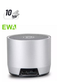 EWA EWA A3 Mini Speakers 8W 3D Stereo Music Surround Wireless Bluetooth Speakers Portable Sound Bass Support TF Cards USB (Silver)  - Image 1