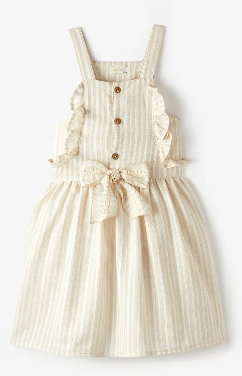 جون Girl Textured Bow Dress