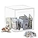 Totola Clear and Unopenable Piggy Bank Transparent Money Box for Cash Savings MustBreaktoOpen Acrylic Coin Bank Change Jar for Real Money Birthday Gifts for Kids Adults Square Medium - Image 3