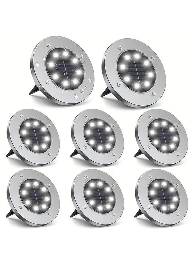 8 عبوات من مصابيح LED الشمسية الخارجية البيضاء لممرات الحدائق والمناظر الطبيعية - Image 1