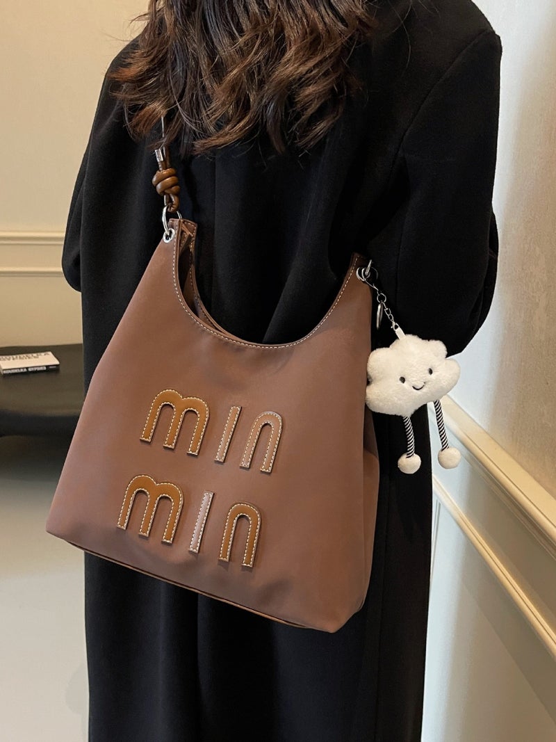 Frosted Retro Bag Women'S Large Capacity Casual Shoulder Handbag Women'S Work Commuter Tote Bag - Image 2