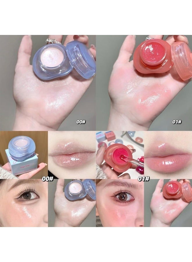 Gege Bear Glossy Lip Tint & Cheek Blush | Lightweight Jelly Blush with Gloss Finish | Hydrating Gloss for Lips | Long-Lasting Glossy Makeup | Lightweight Comfort | Dual-Use Korean Style Makeup | Cute Pink Blusher & Lip Moisturizer for Women and Girls (01#, 4g) - Image 3
