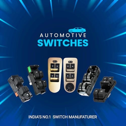 UNO Minda S21021-000M00 Power Window Switch-Main(4)- with Window & Door Lock, Push Button, 1_Way, Black - Image 5