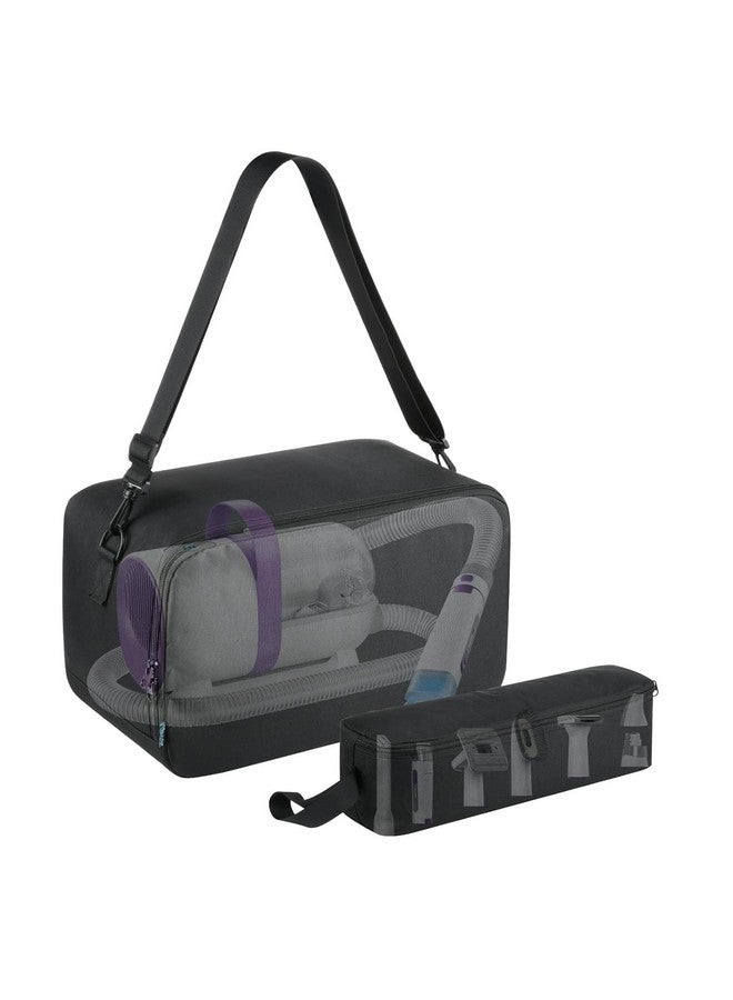 Beautyflier Beautyflier Pet Grooming Supplies Organizer, Protective Tote Bag Case for Pet Grooming Kit & Vacuum Suction Dogs Cats Hair, Travel Pouch Bag for Pet Dog Grooming Vacuum Kit, Bag Only (Black)  - Image 1