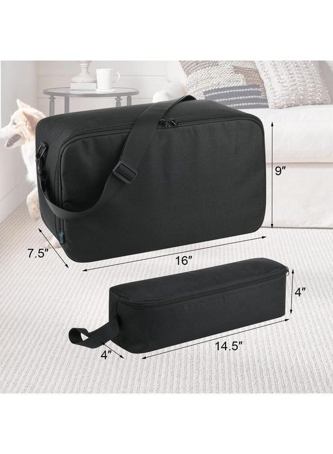 Beautyflier Beautyflier Pet Grooming Supplies Organizer, Protective Tote Bag Case for Pet Grooming Kit & Vacuum Suction Dogs Cats Hair, Travel Pouch Bag for Pet Dog Grooming Vacuum Kit, Bag Only (Black)  - Image 2