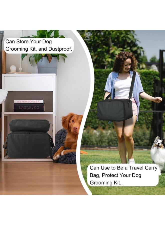 Beautyflier Beautyflier Pet Grooming Supplies Organizer, Protective Tote Bag Case for Pet Grooming Kit & Vacuum Suction Dogs Cats Hair, Travel Pouch Bag for Pet Dog Grooming Vacuum Kit, Bag Only (Black)  - Image 5