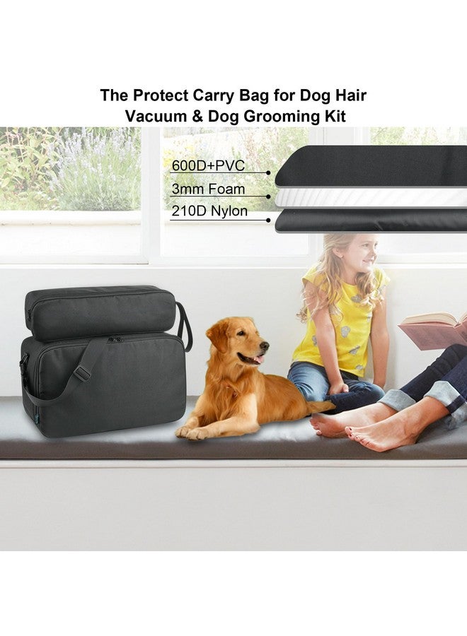 Beautyflier Beautyflier Pet Grooming Supplies Organizer, Protective Tote Bag Case for Pet Grooming Kit & Vacuum Suction Dogs Cats Hair, Travel Pouch Bag for Pet Dog Grooming Vacuum Kit, Bag Only (Black)  - Image 4