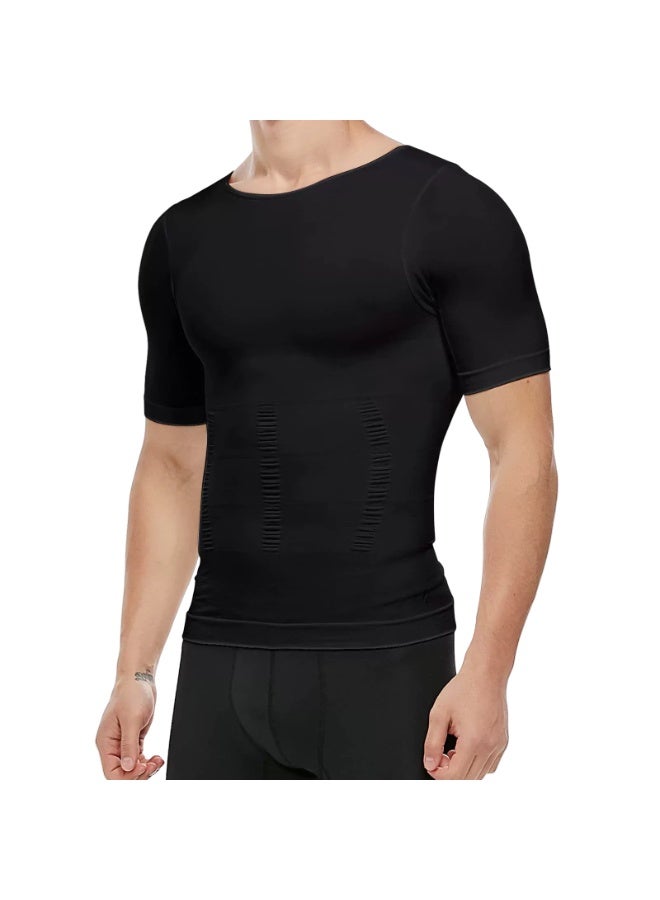 Generic 2-Pack Men's Slim Fit Vest - Compression Shirt for Running & Gym, Slim Body Compression Shaper to Tighten and Coordinate the Abdominal Area, Size L - Image 4