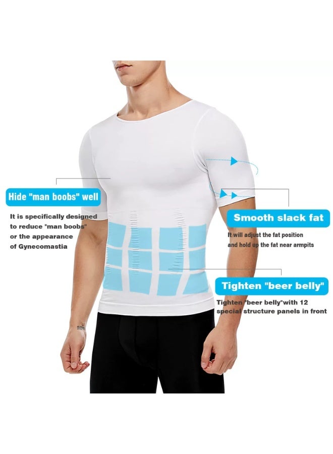 Generic 2-Pack Men's Slim Fit Vest - Compression Shirt for Running & Gym, Slim Body Compression Shaper to Tighten and Coordinate the Abdominal Area, Size L - Image 3