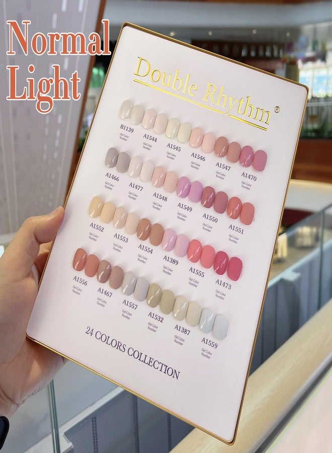 Double Rhythm مجموعة طلاء أظافر جل 28 قطعة 0.5 أونصة بتصميم مزدوج بنفس اللون بنفس الزجاجة مجموعة طلاء جل قابلة للإزالة فن الأظافر صالون العناية بالأظافر افعلها بنفسك في المنزل للنساء (مجموعة وردي عاري - T24-3) - Image 4