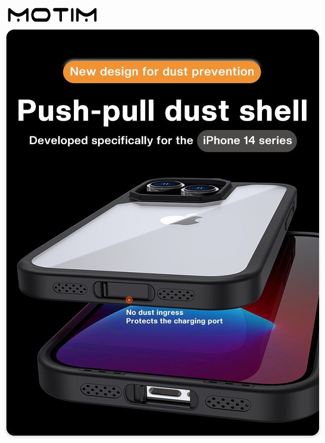Motim Clear Case for iPhone 14/14 Plus Top-Grade Drop Protection Anti-Yellowing Slim Phone Case Hard Back TPU Bumper Shockproof Anti-Scratch Cover - Image 4