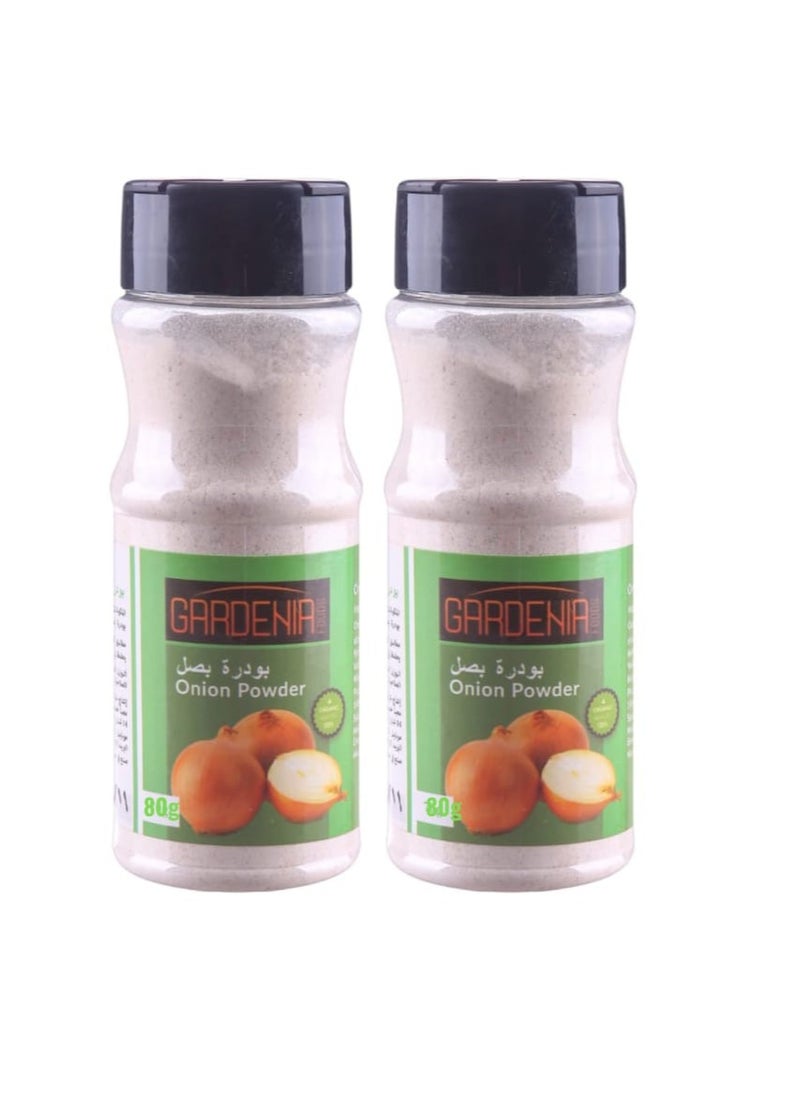Gardenia Onion Powder With Plastic Jar - 80 grams - Pack of 2  - Image 1