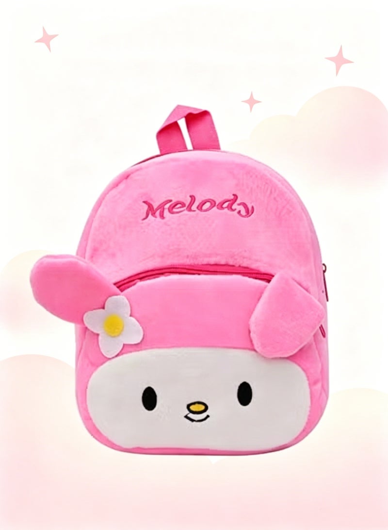 Cute Children's Backpack, Cartoon Shaped Children's Backpack Plush Fabric Pink Backpack for 3-6 Years Old - Image 1