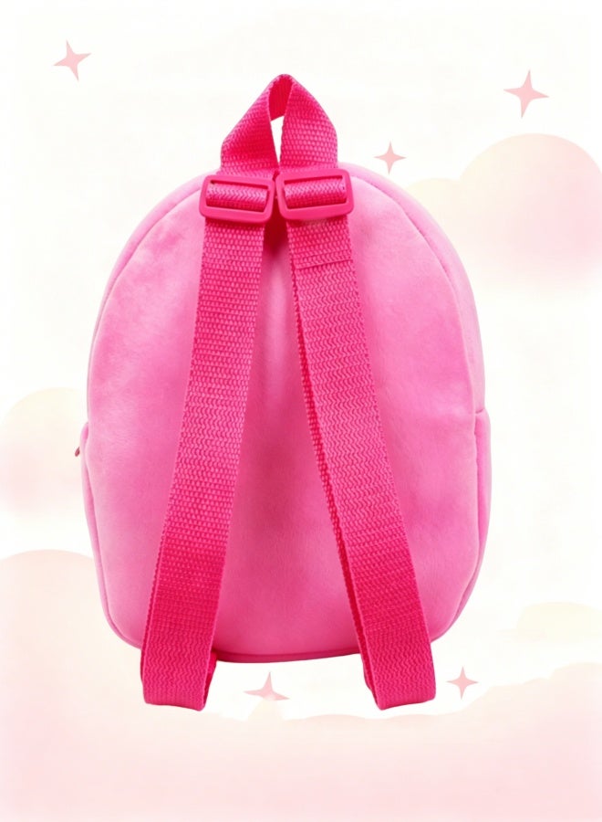 Cute Children's Backpack, Cartoon Shaped Children's Backpack Plush Fabric Pink Backpack for 3-6 Years Old - Image 2