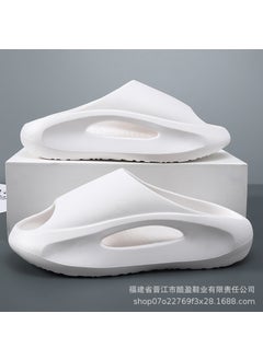 Generic Summer EVA Slippers Thick Sole Non-Slip Beach Casual White 