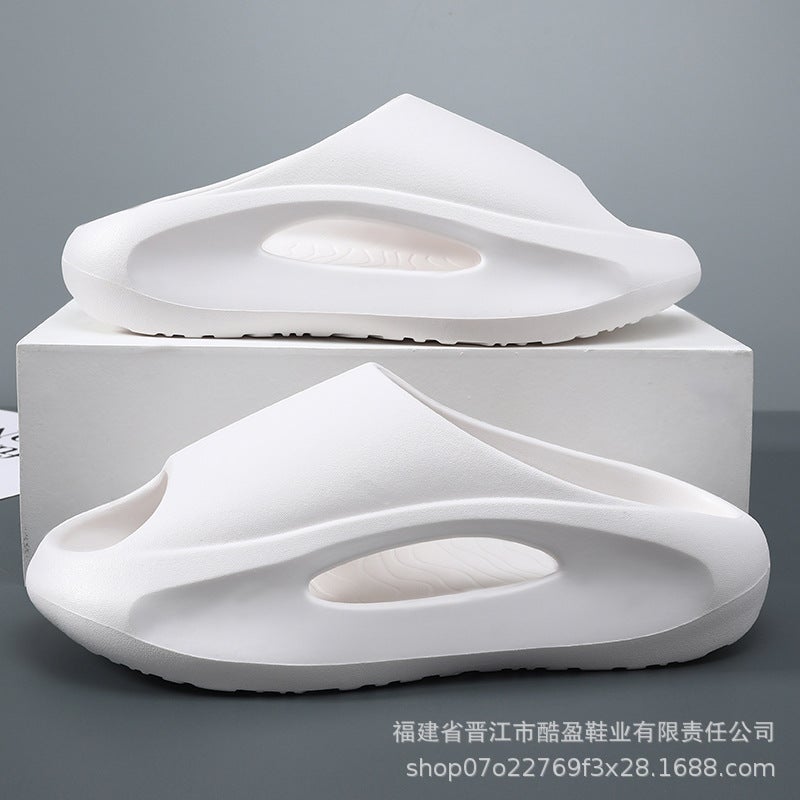 Summer EVA Slippers Thick Sole Non-Slip Beach Casual White 