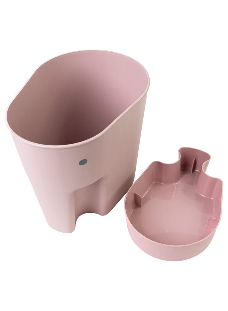 Shnuggle Ellie Bath Toy Storage Scoop | Baby & Toddler Bath Toy Drying Caddy with Drip Tray - Blush - Image 2
