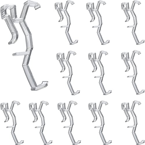 Valance Clips 20pcs 25inch Clear Plastic Hidden Retainer Holder Clip for Window Blind ValanceHorizontal Faux  Wood Blinds Parts
