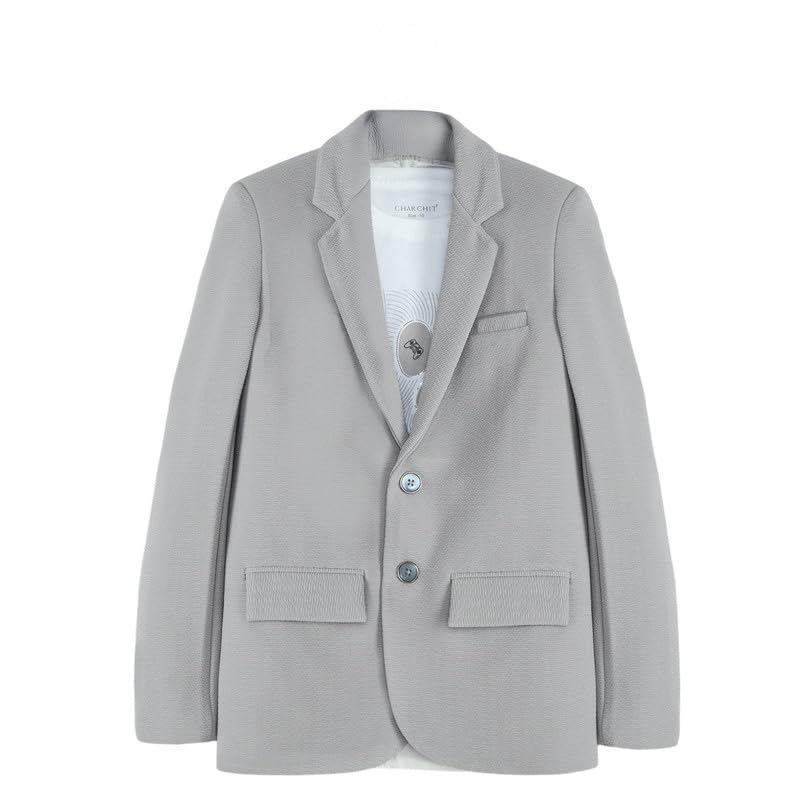 CHARCHIT Boys Regular Fit Plain Blazer and T-Shirt - Image 1