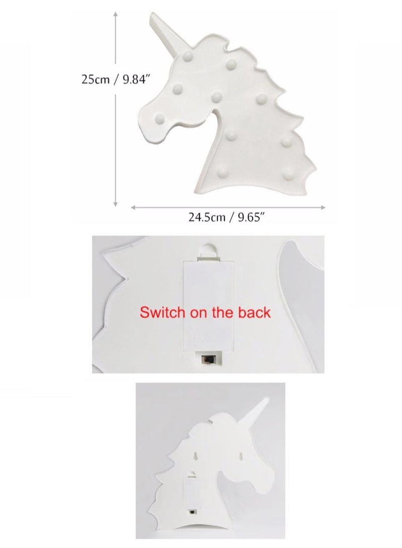 سلة يونيكورن مضيء باللون الأبيض مع إضاءة دافئة - Image 5