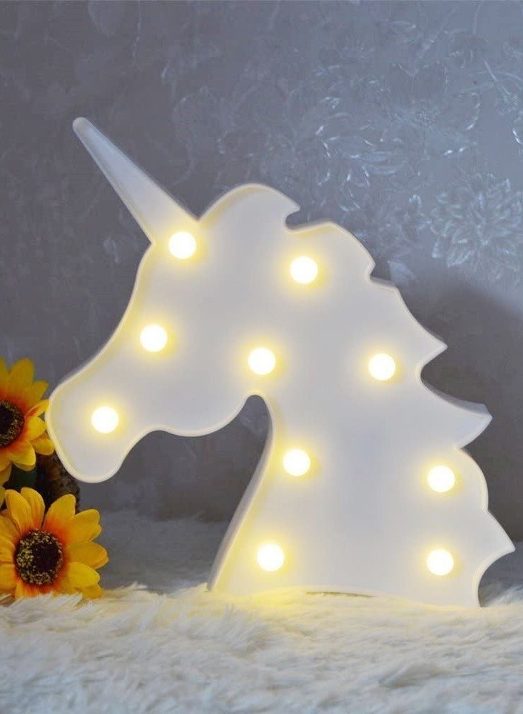 سلة يونيكورن مضيء باللون الأبيض مع إضاءة دافئة - Image 3